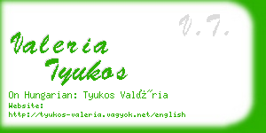 valeria tyukos business card